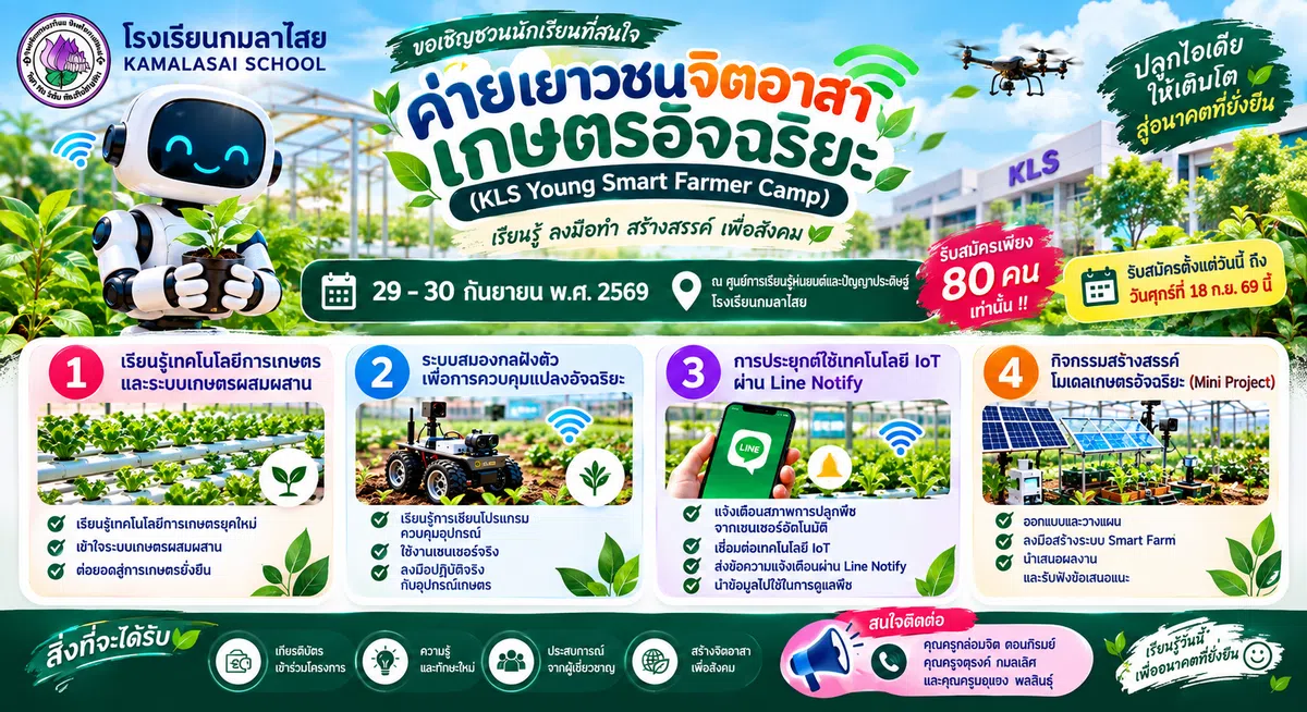 ค่ายเยาวชนจิตอาสาเกษตรอัจฉริยะ